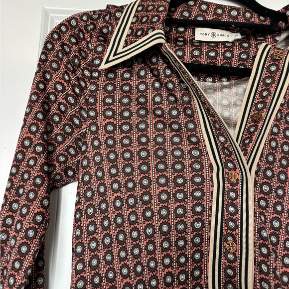 TORY BURCH Silk Blend Pleated Skirt Sun Prints All Over Dress Size Small - Picture 5 of 9